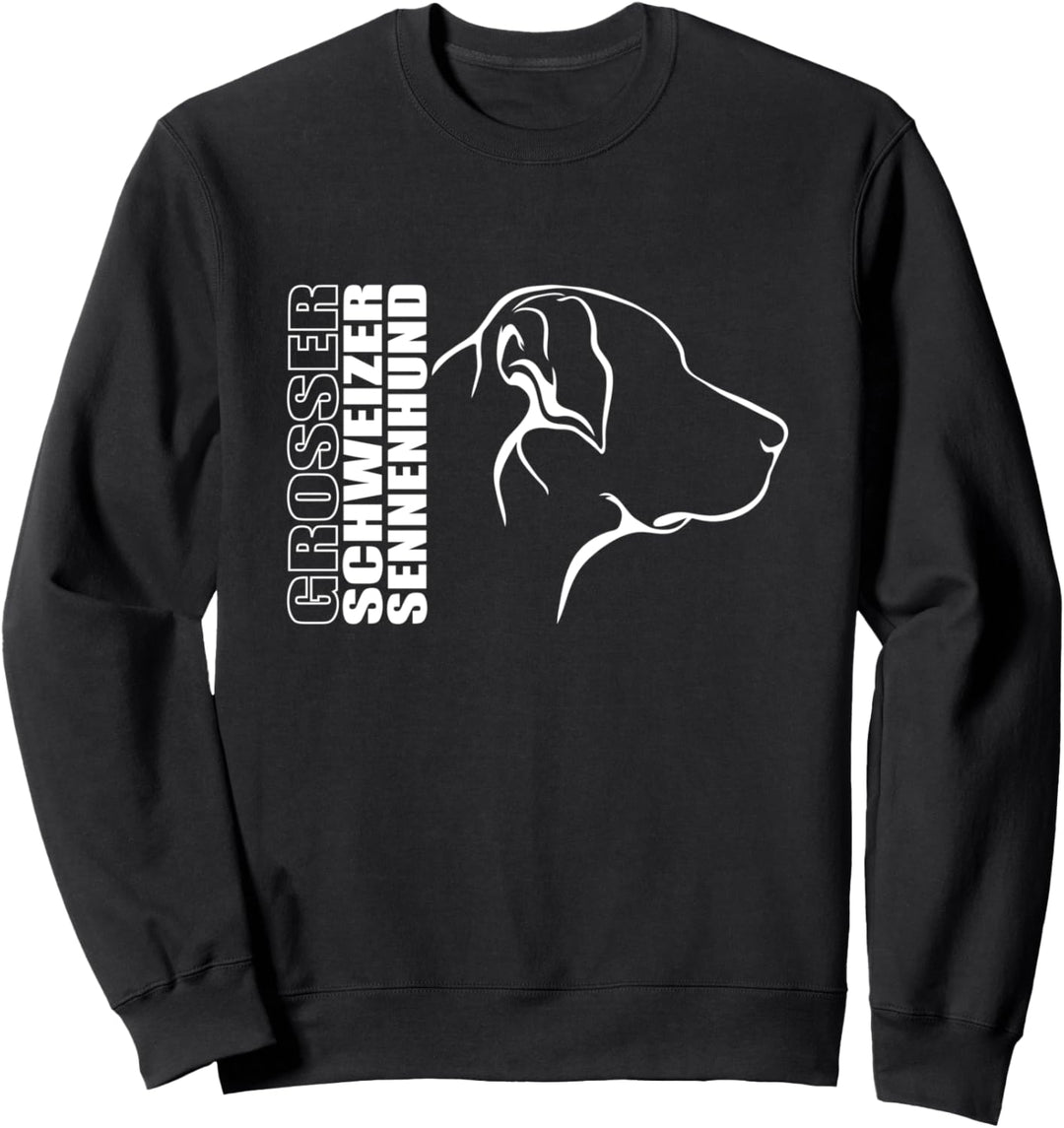 Grosser Schweizer Sennenhund Profil Hunderasse Hund Hunde Sweatshirt