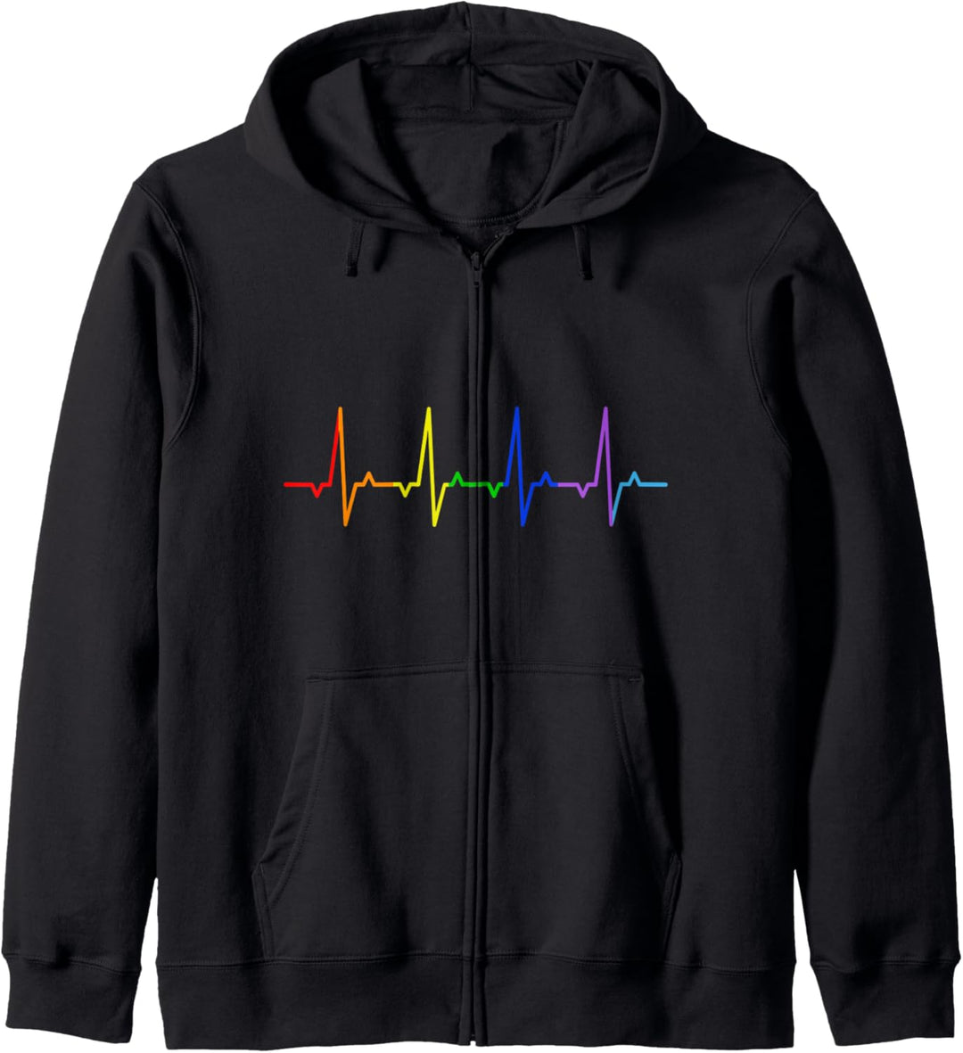 Herzschlag Regenbogen Kapuzenjacke