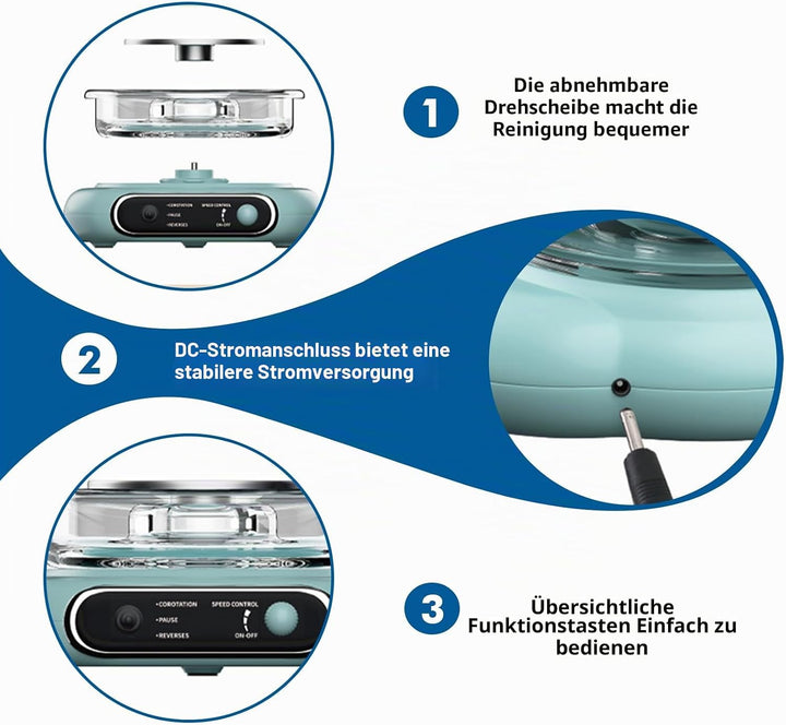 Mini-Töpferscheiben-Set, Töpferscheibe Elektrisch 12CM Drehteller, Einstellbarer Geschwindigkeitm 20