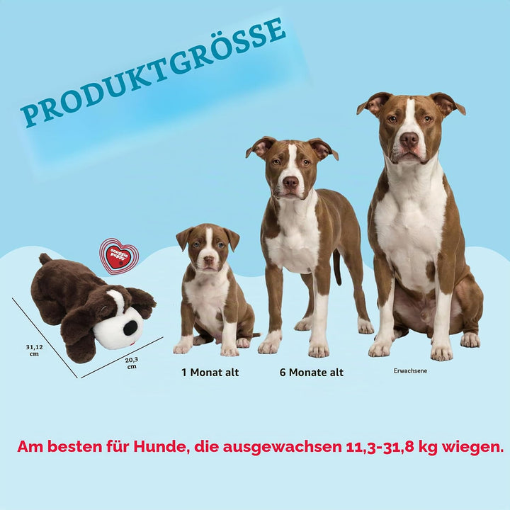 Snuggle Puppy Original Kuscheltier mit Herzschlag für Hunde – Beruhigendes Hundespielzeug gegen Angs