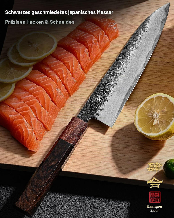 kanngou Japanisches Messer AUS-8 Stahl, 21 cm Gyuto Kochmesser