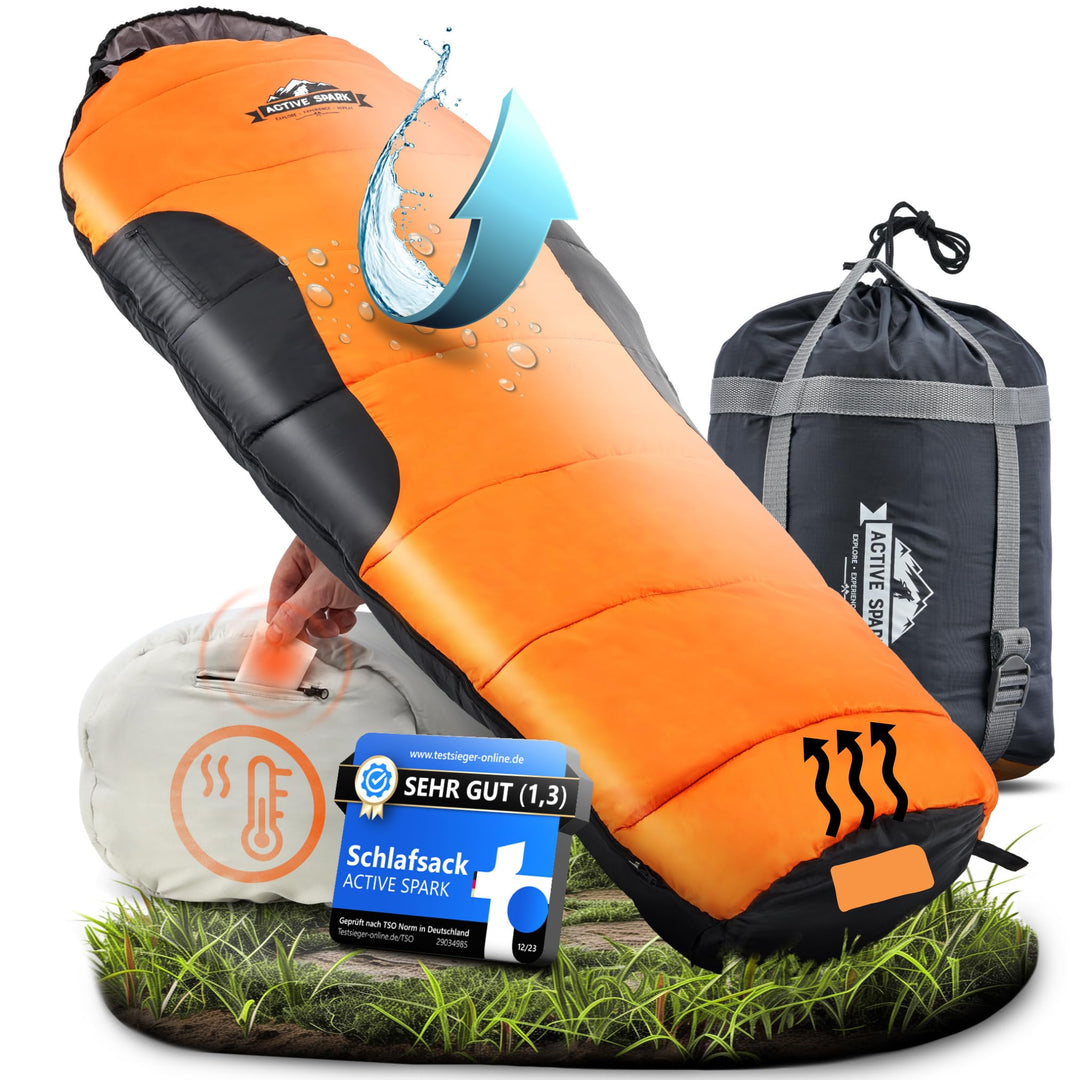 Schlafsack Winter - 3 Jahreszeiten & Sommer, Wasserabweisend & Atmungsaktiv, Nie mehr kalte Füsse Da