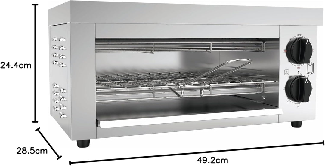 METRO Professional Toaster- / †berbackgerŠt GTO1002, Edelstahl, 49.2 x 28 x 24.4 cm, 2000 W, mit Koc