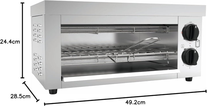 METRO Professional Toaster- / †berbackgerŠt GTO1002, Edelstahl, 49.2 x 28 x 24.4 cm, 2000 W, mit Koc