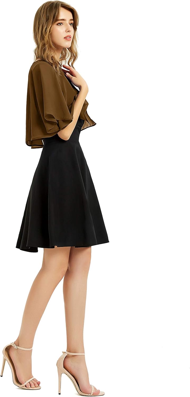 BUCUXE Weicher Chiffon-Schal für Damen, für Abendkleid, Hochzeit, Umhang, Bolero, Überwurf Einheitsg