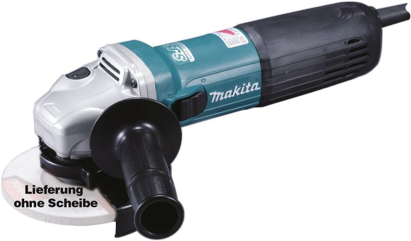 Makita GA5040CZ1 Winkelschleifer 125 mm, 1.400 W ohne Superflansch, Schwarz mit Konstantelektronik,