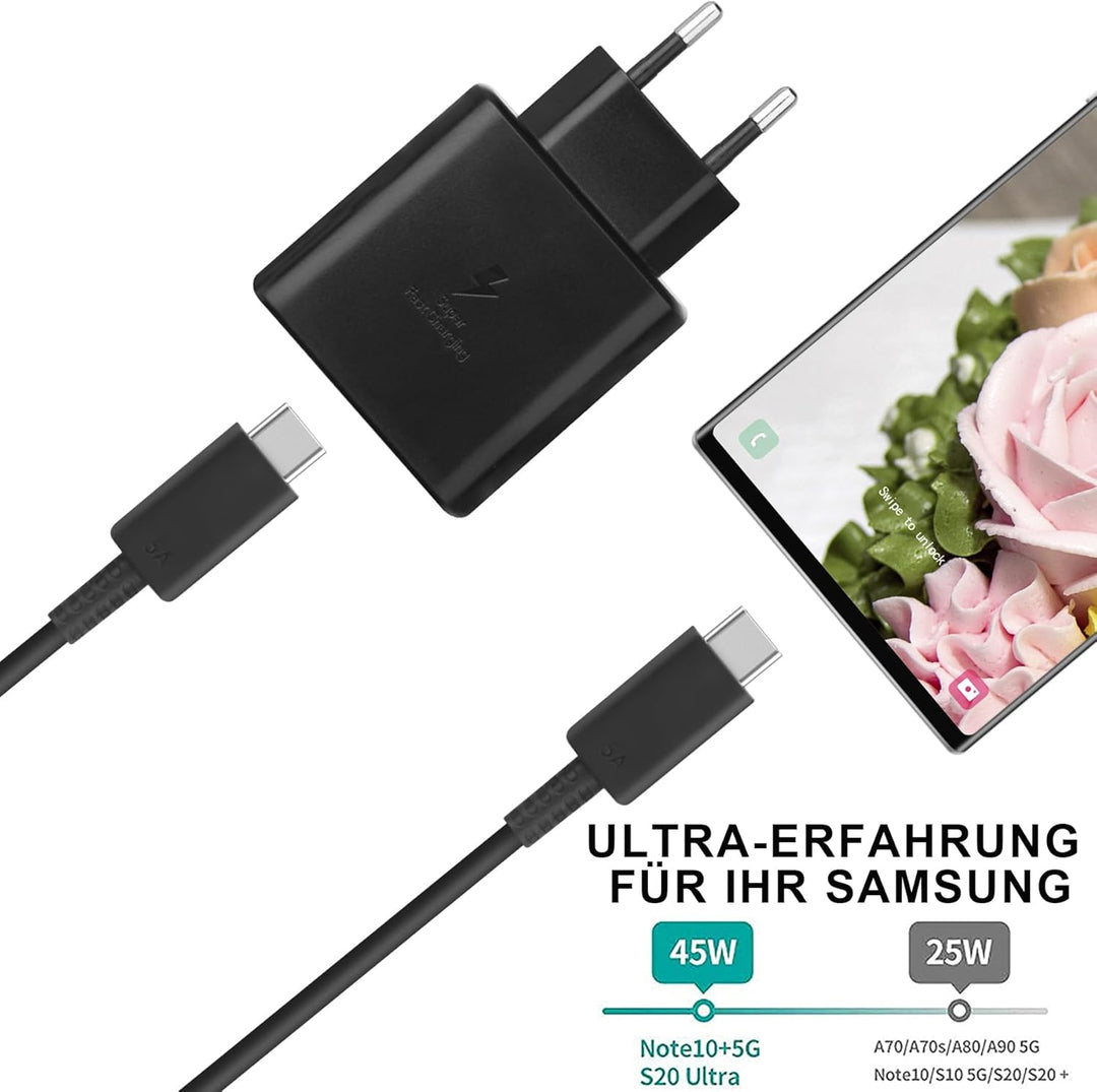 45W USB-C Schnellladegerät Netzteil Ladegerät, PD 3.0 Super Schnell Wall Charger Kompatibel mit MacB