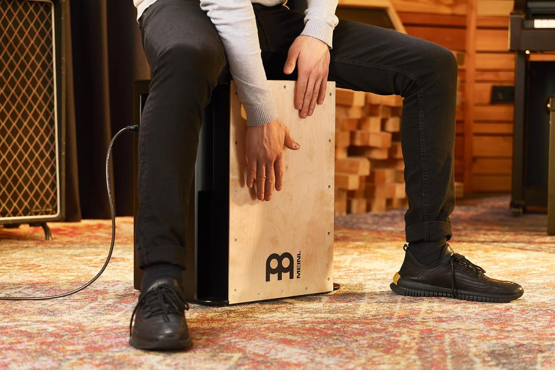 Meinl Percussion Pickup Vertical Subwoofer Cajon - Trommelkiste mit Snare und Tonabnehmer - Baltic B