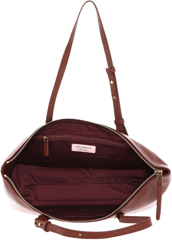 Coccinelle Lea Shopper Tasche Leder 38 cm Brule Einheitsgrösse, Brule Einheitsgrösse