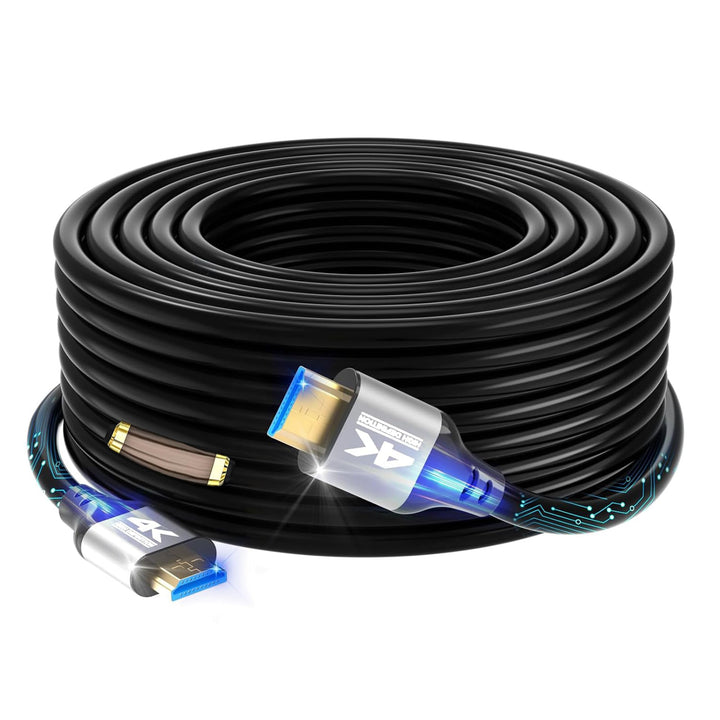 4K HDMI Kabel 30M (4K@60Hz 18 Gbit/s) Full HD1080p, 3D,Dynamic HDR, Dolby Atmos,High Speed mit Ether