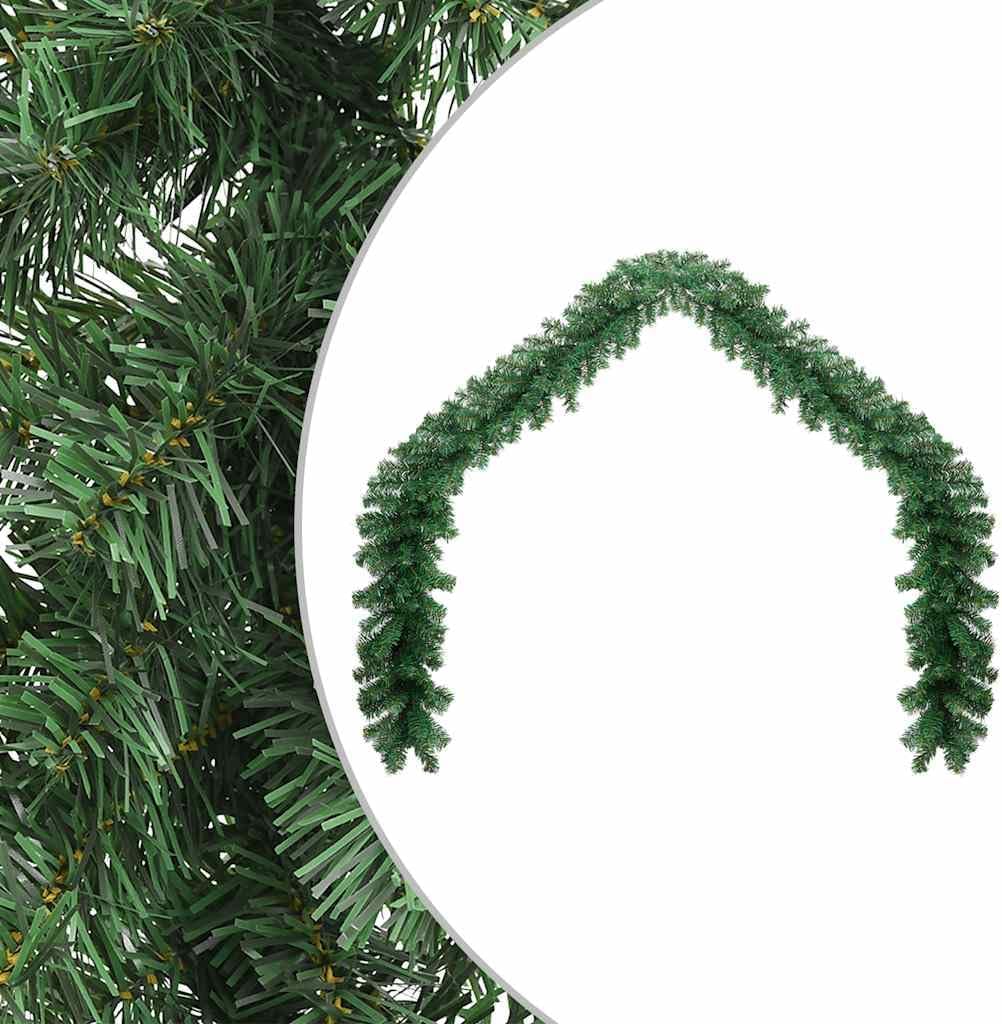 vidaXL Weihnachtsgirlande PVC 10m Tannengirlande Türgirlande Weihnachtsdeko 10 m