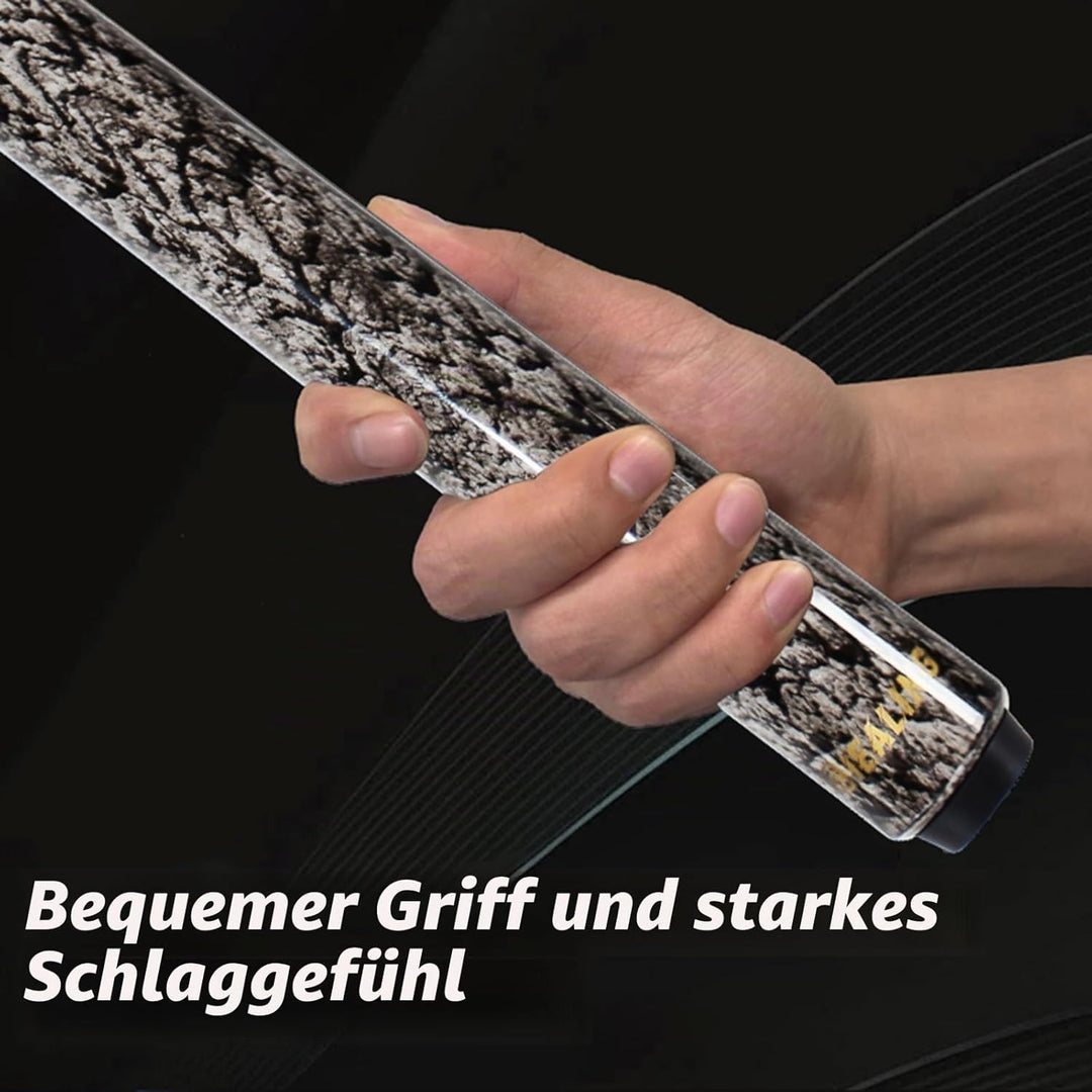 Billardqueue, Carbonfaser, 142 cm, Spitze 12 mm, Carom Billiards-Queue, professionell, mit Chalk und