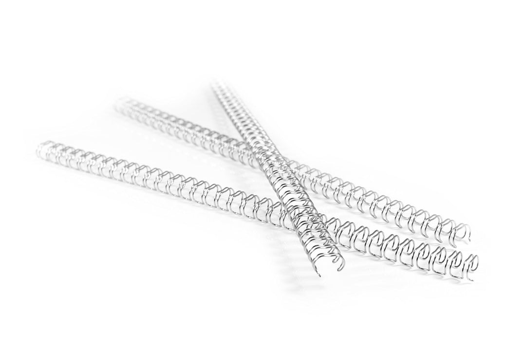 Pavo Premium Drahtbinderücken A4, 14.3 mm, 3:1 Teilung, 100-er Pack, 101-125 Blatt, silber