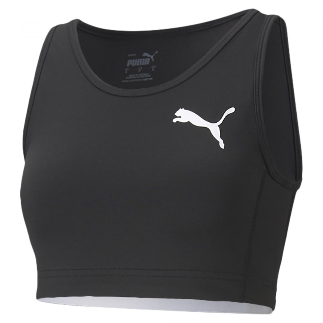 PUMA Cross the Line Crop Top Training Damen Damen Schwarz L, Schwarz L