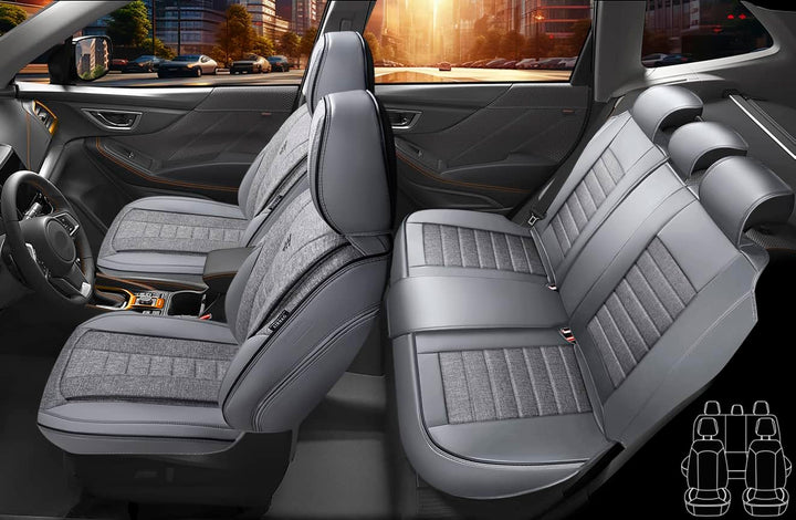 Schonbezüge Sitzbezüge Komplettset für VW T-Roc Bj ab 2017 in Grau FNL2