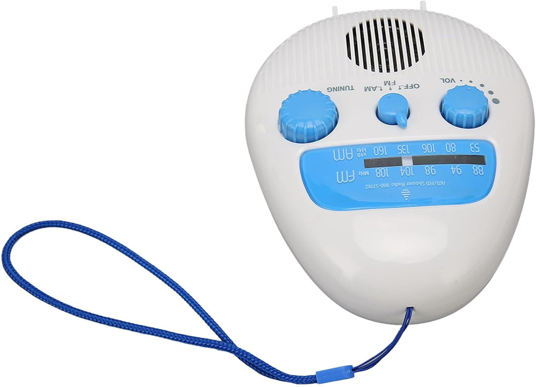 AM FM-Duschradio, Wasserdichtes Tragbares Duschradio mit Integriertem Lautsprecher, ABS-Material, Ei