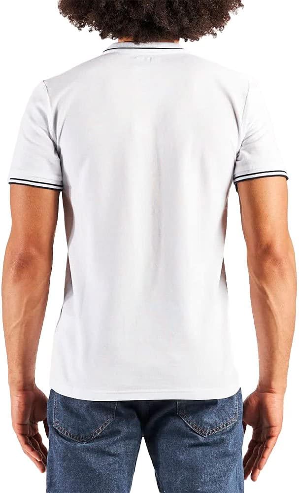 Kappa Herren Ezio T-Shirt 3XL Weiss / Blau, 3XL Wei&#xDF; / Blau