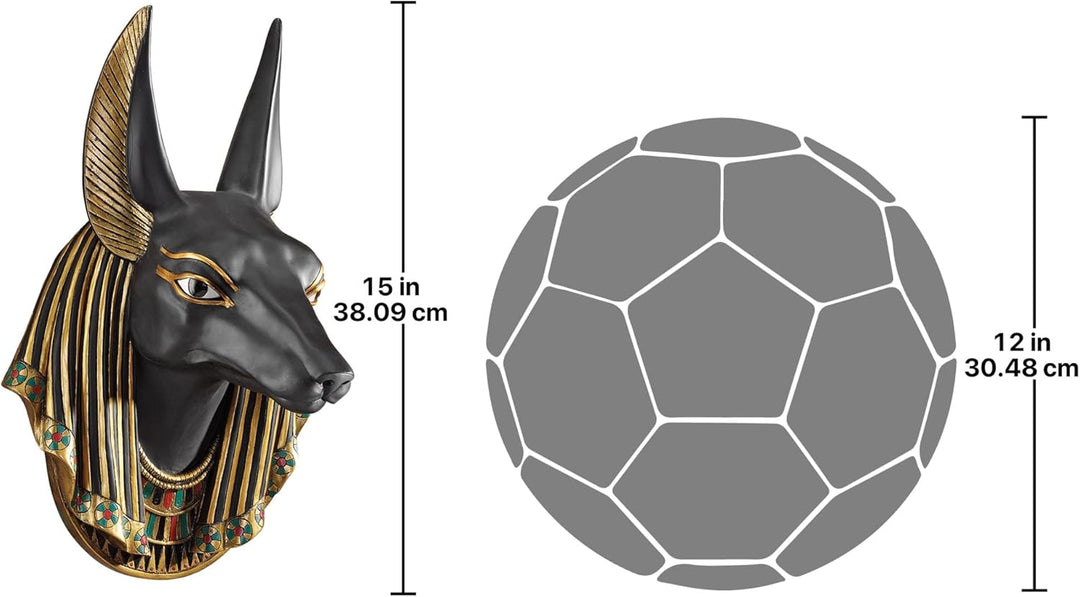 Design Toscano Gott Anubis, der Schakal, Wandfigur 15 Inch, 15 Inch