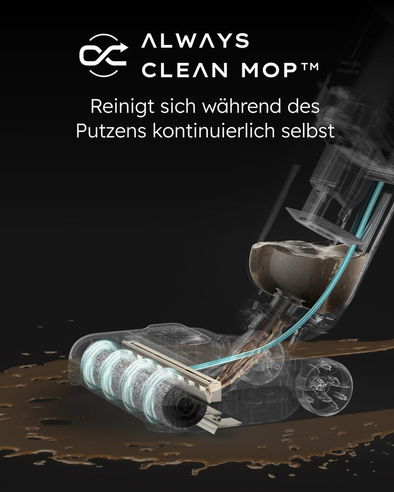 eufy MACH V1i,All-in-One Nass- & Trockensauger,16800Pa,mit Always-Clean Mop™,Selbstreinigung,Selbstt
