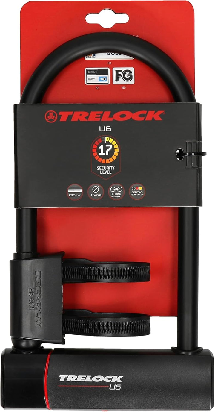 Trelock Unisex – Erwachsene Bügelschloss-2232025901 Bügelschloss, Schwarz, One