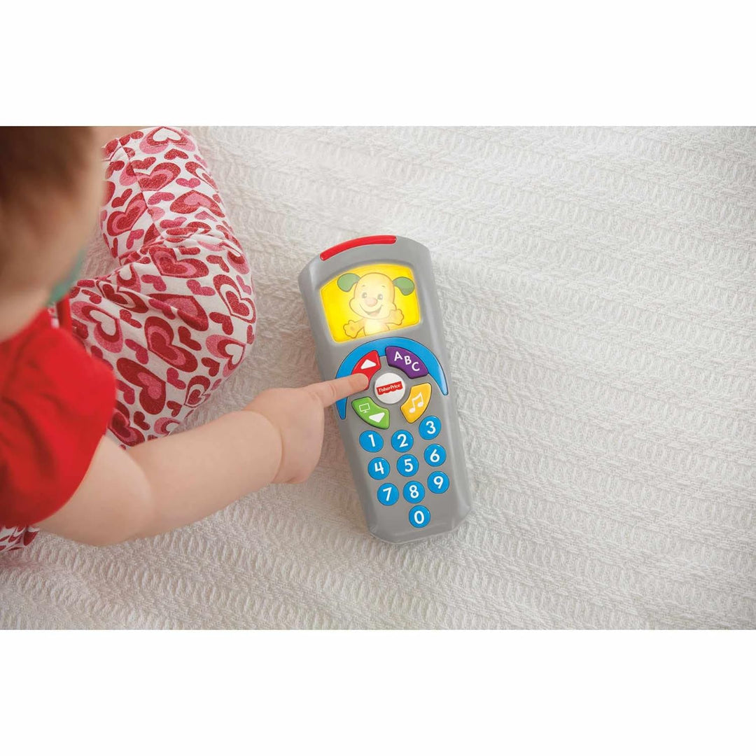 Fisher-Price Lernspass Lernspielzeug für Babys Hündchen-Fernbedienung Spielzeugfernbedienung mit Mus