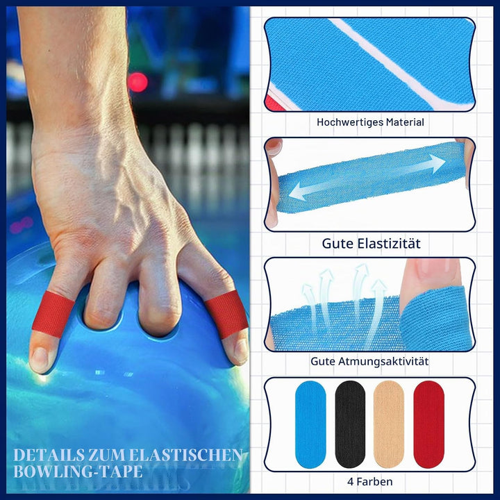 Haohai Bowling-Daumenband, vorgeschnitten, elastisches Bowlingband, Bowling-Schutzband, Bowlingball-