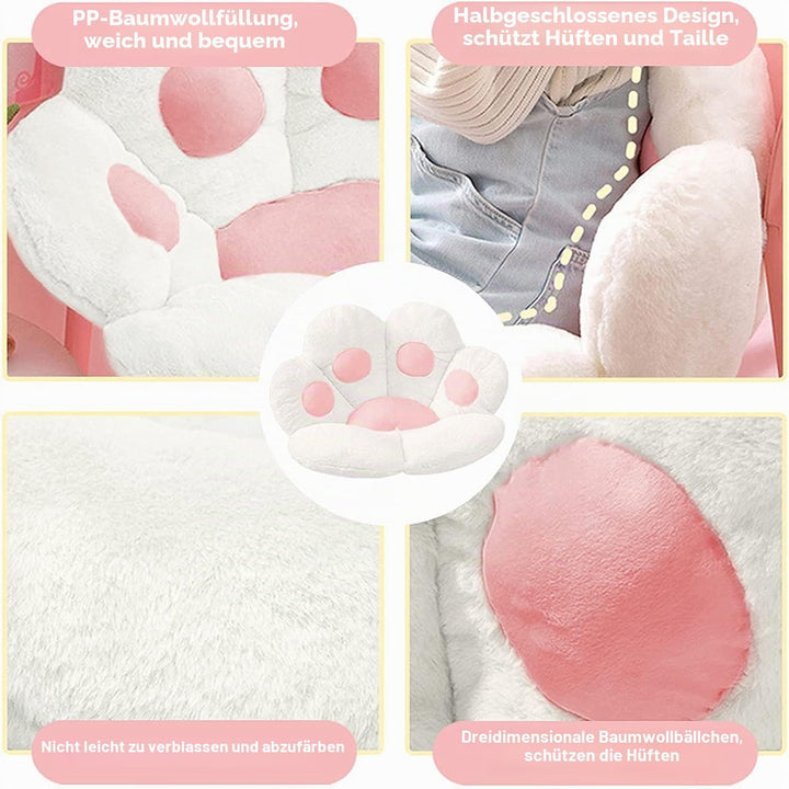 Gefüllte Katzenpfoten-Kissen-Sitzkissen, Katzenpfoten-Form Lazy Sofa Bürostuhlkissen, niedliche Cart