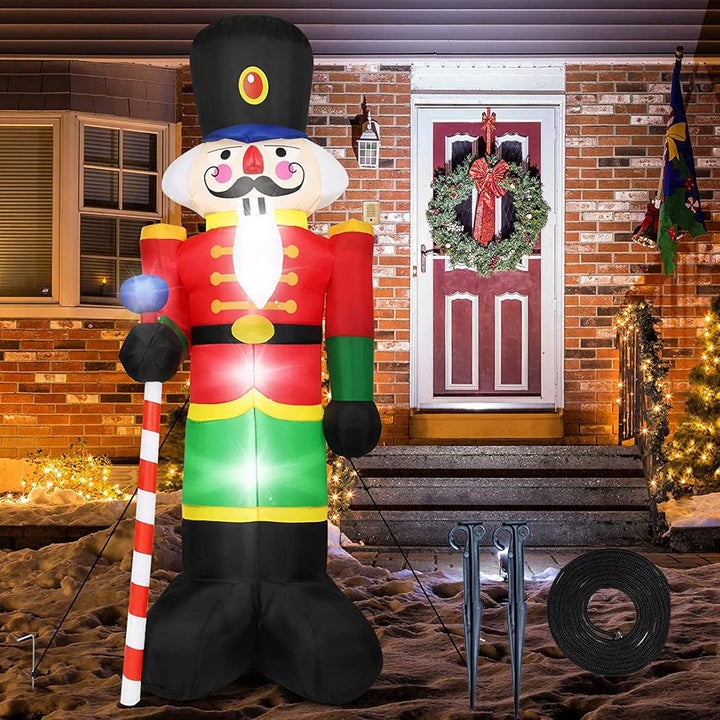 240cm Aufblasbare Weihnachtsdekoration, Nussknacker Soldat Weihnachten Aufblasbare Modell Weihnachts