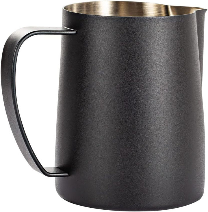 Milchaufschäumkrug, 350 ml Edelstahl, Espresso-Dampfkrug, Kaffee, Cappuccino, Barista, Dampfkrug, Mi