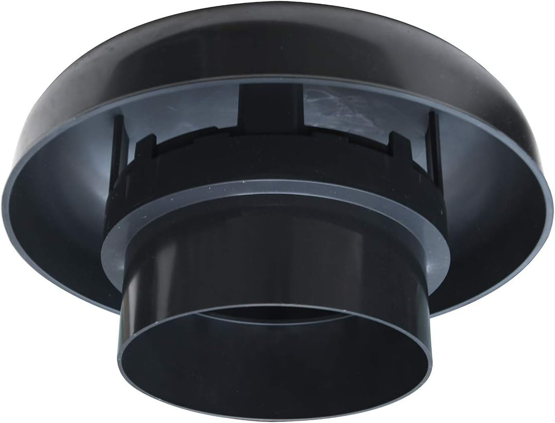 First Plast CDV160A Ventilationsmütze, Schwarz, Durchmesser 160 mm