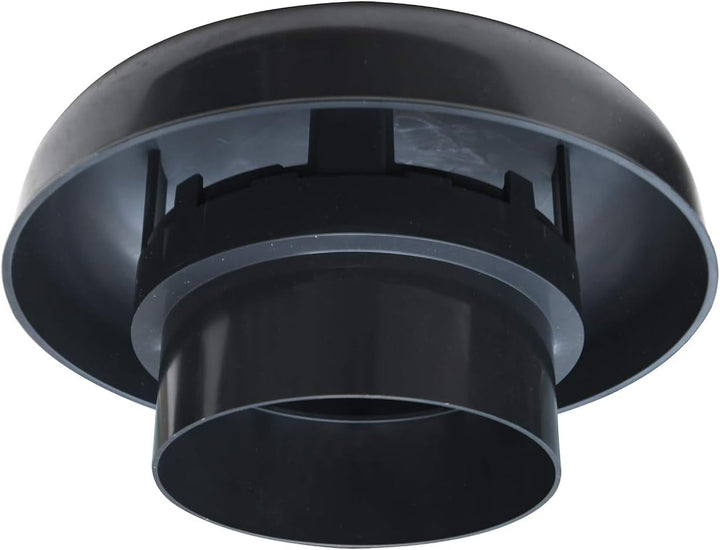 First Plast CDV160A Ventilationsmütze, Schwarz, Durchmesser 160 mm