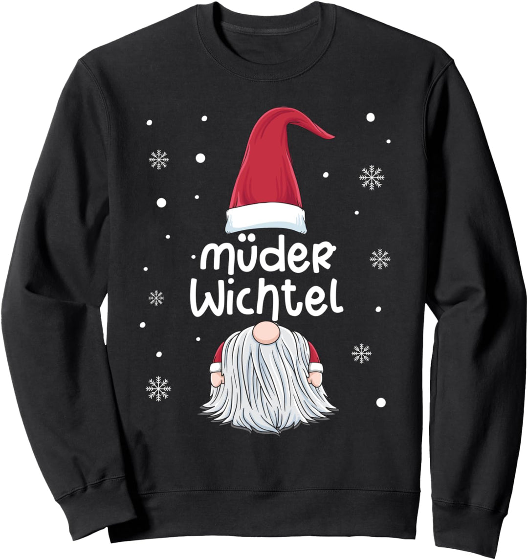 Müder Wichtel Partnerlook Familien Outfit Weihnachten Sweatshirt