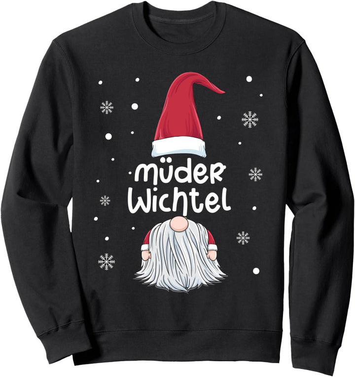 Müder Wichtel Partnerlook Familien Outfit Weihnachten Sweatshirt