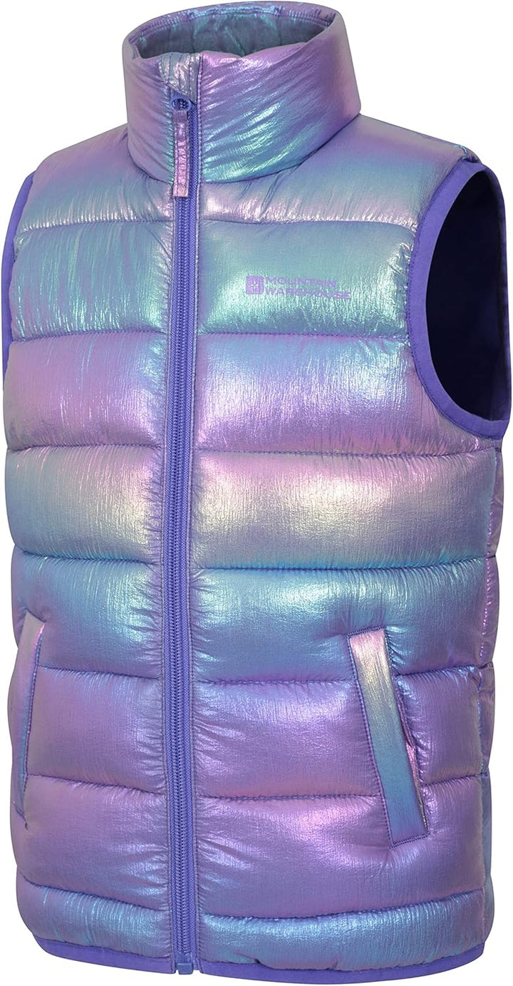 Mountain Warehouse Gepolsterte Kinder-Weste von Rocko - wasserabweisend, Mikrofaserweste, 2 Vorderta
