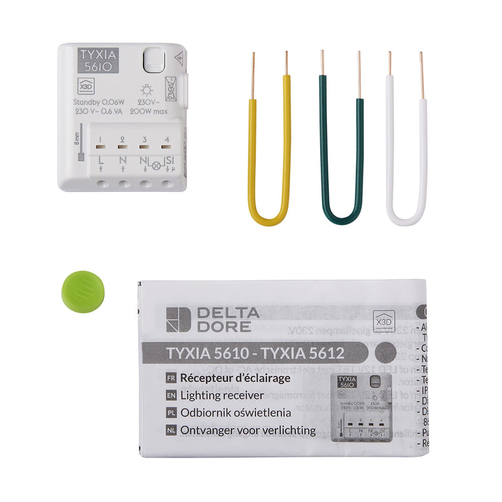 Delta Dore Tyxia 5610 Funkempfänger für Beleuchtungssteuerung Ein/Aus – Zentralisierung | smarte Bel