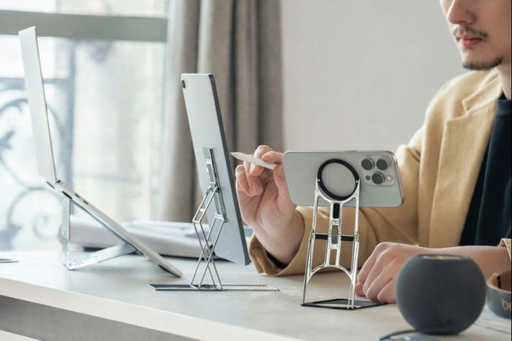 Paper-Thin MacBook Stand, Laptop Riser, Slim Portable Ergonomic Ventilated Stand, 6 Adjustable Heigh