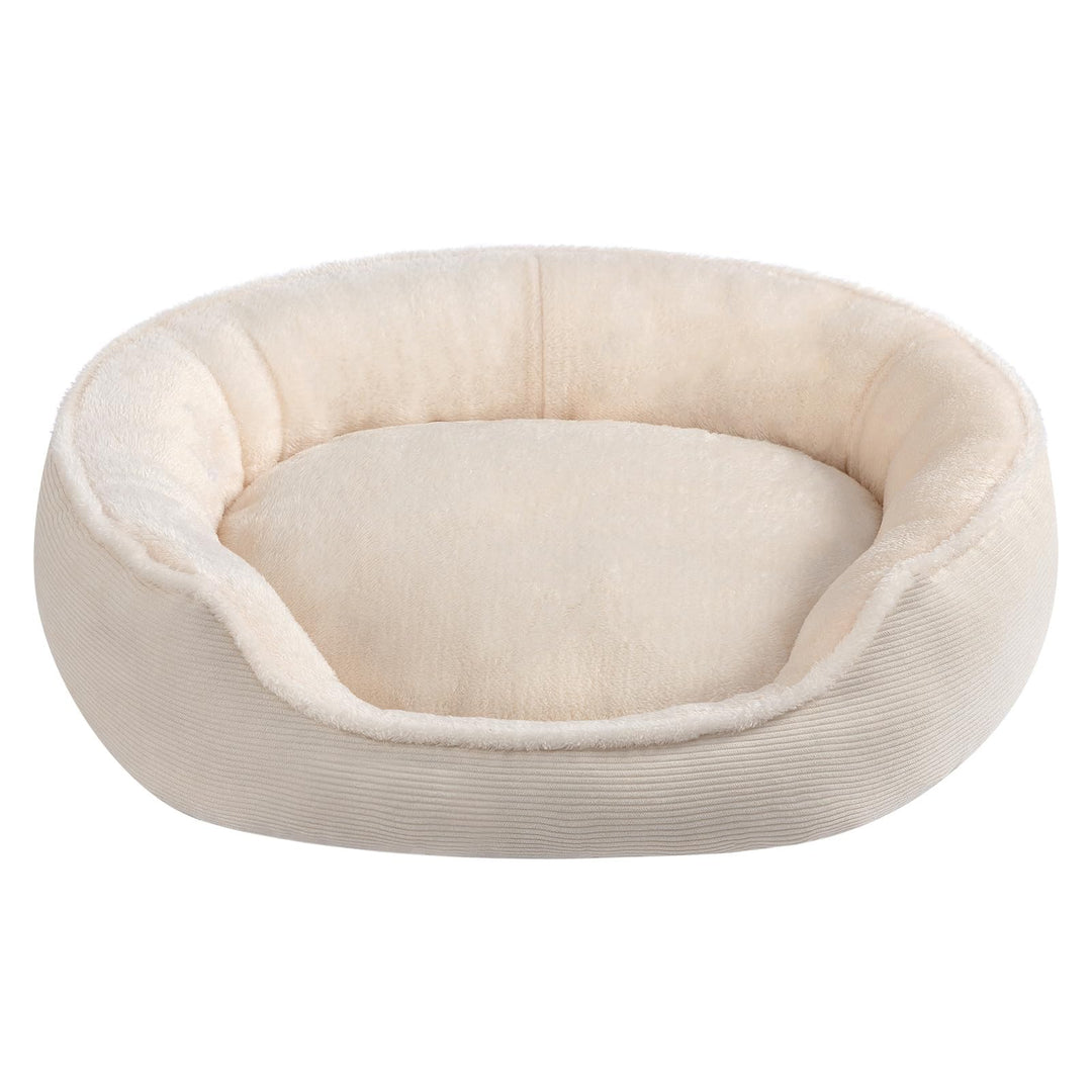 Hollypet Katzenbett Kleines Hundebett, Rundes Haustierbett für Katzen und Welpen, Weiches Schlafbett