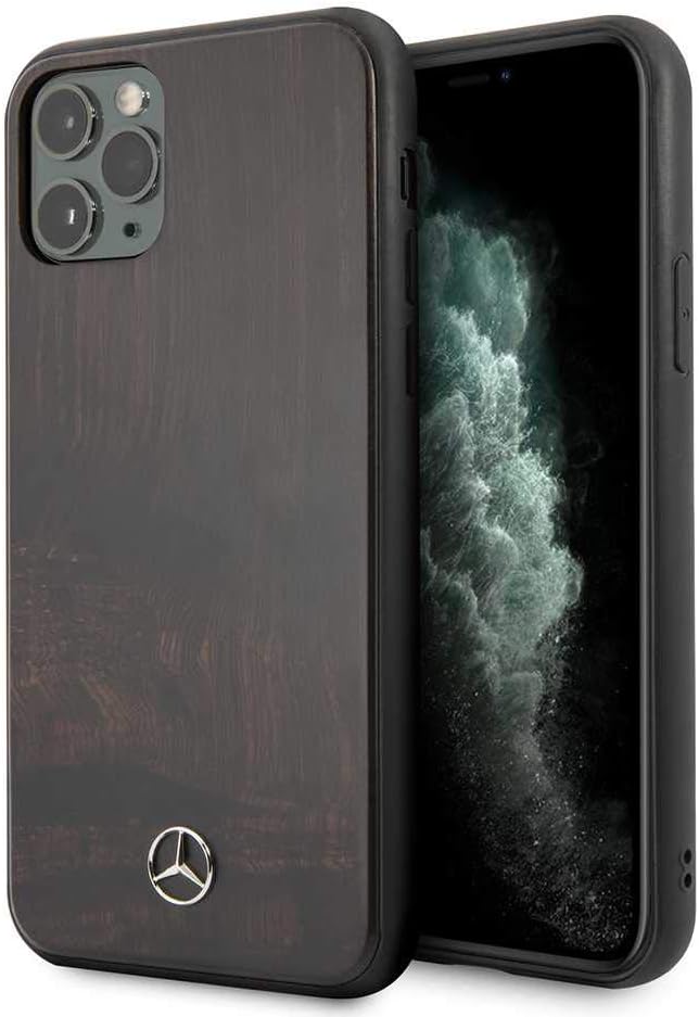 Mercedes-Benz Hülle aus der Wood Line Rosewood Serie für iPhone 11 Pro Max, braun, MEHCN65VWOBR