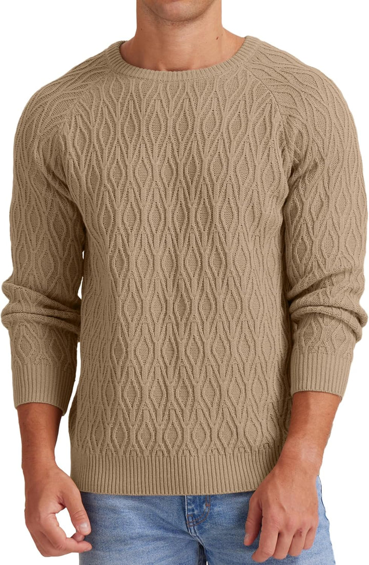 Sailwind Herren Strickpullover Zopfstrick Rundhalsausschnitt Warm Langarmpullover Herren Tops Winter