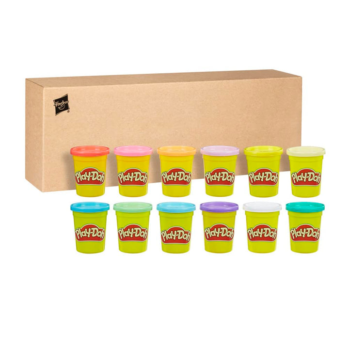 Play-Doh E4831F03 12er-Pack mit Spielknete in Frühlingsfarben, 112g-Dosen in recycelbarer Verpackung