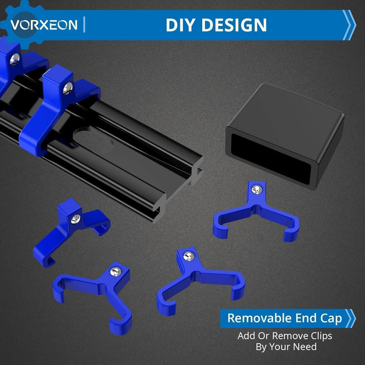 9PC Stecknuss-Organizer Schienen Set Schwarz Blau Grün, robuste ABS Aufbewahrung für Werkstatt, komp