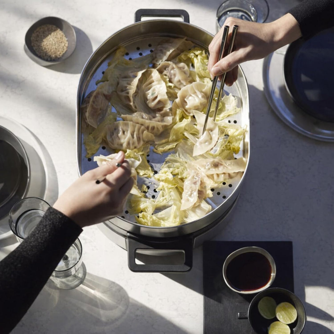 WMF Lono Hot Pot & Dampfgarer elektrisch 3,6l, chinesisches Fondue für 6 Personen, elektrische Dampf