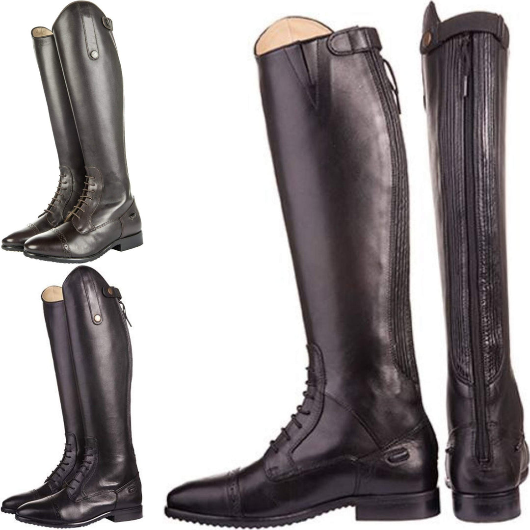 HKM 9217 Reitstiefel Valencia, Lederreitstiefel, Normal/Extra Weit, Unisex 36–46 37 EU Schwarz, 37 E