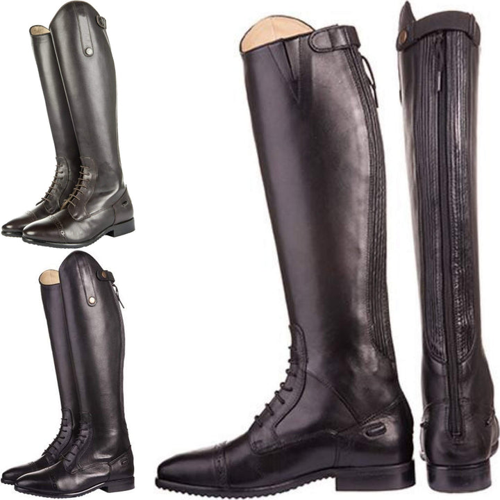 HKM 9217 Reitstiefel Valencia, Lederreitstiefel, Normal/Extra Weit, Unisex 36–46 37 EU Schwarz, 37 E
