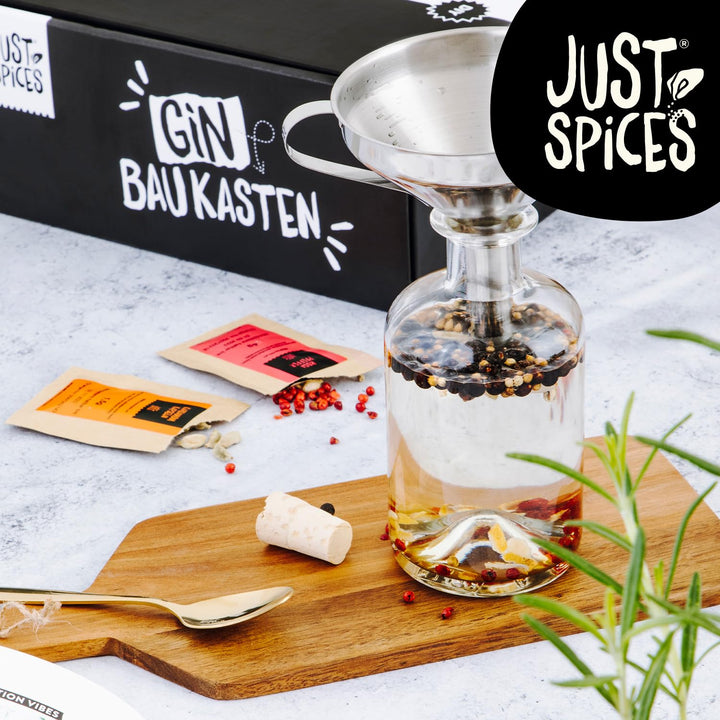 Just Spices Gin Set I Gin selber machen - 15 Hochwertige Botanicals und Gewürze + Rezepte I Geschenk