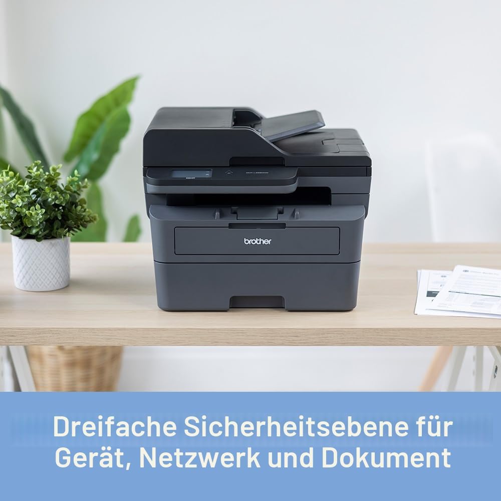 Brother DCP-L2660DW – 3-in-1-Multifunktionsgerät Laserdrucker Monochrom – WLAN &amp; LAN– Automatischer