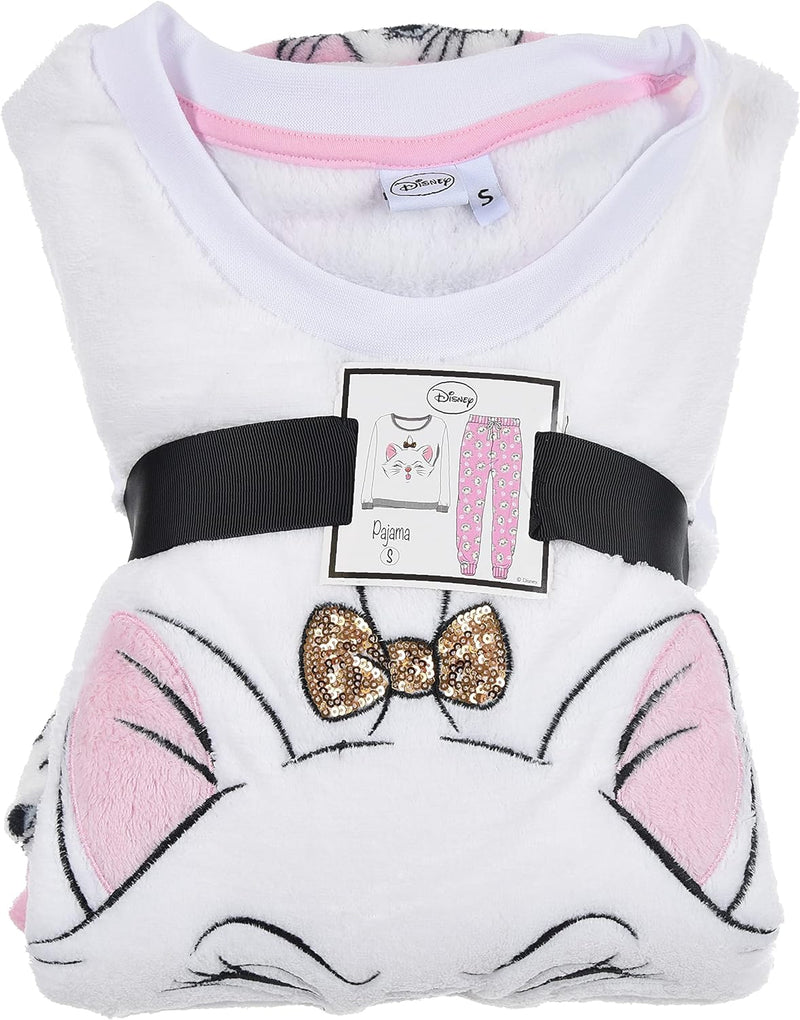 The Aristocats Damen Lang Pyjama Schlafanzug L Weiss, L Weiss