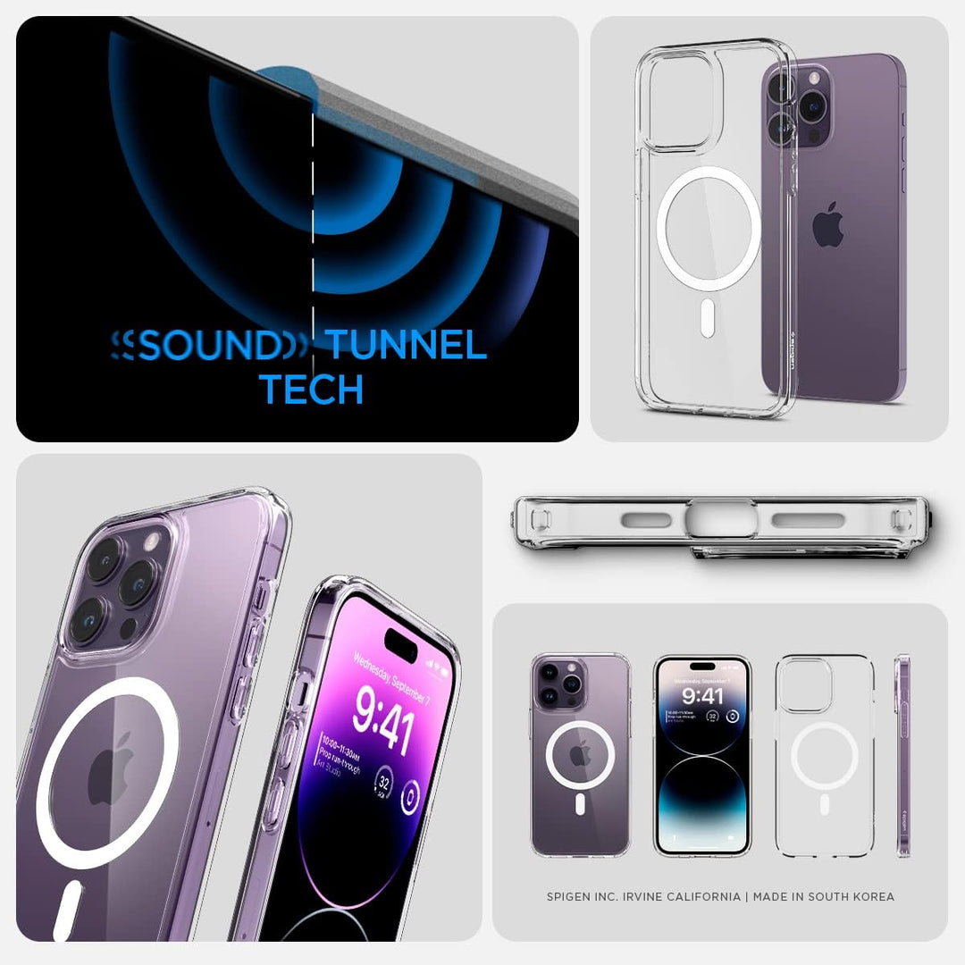 Spigen für iPhone 14 Pro Ultra Hybrid MagFit Hülle [Anti-Yellowing] für MagSafe Magnetisch Case Hand
