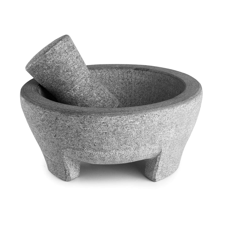 Lacor 60515.0-60515 - Naturgranit-Molcajete-Mörtel, Ø 20 cm, 8... | Langlebiges Profi-Utensil; entwi