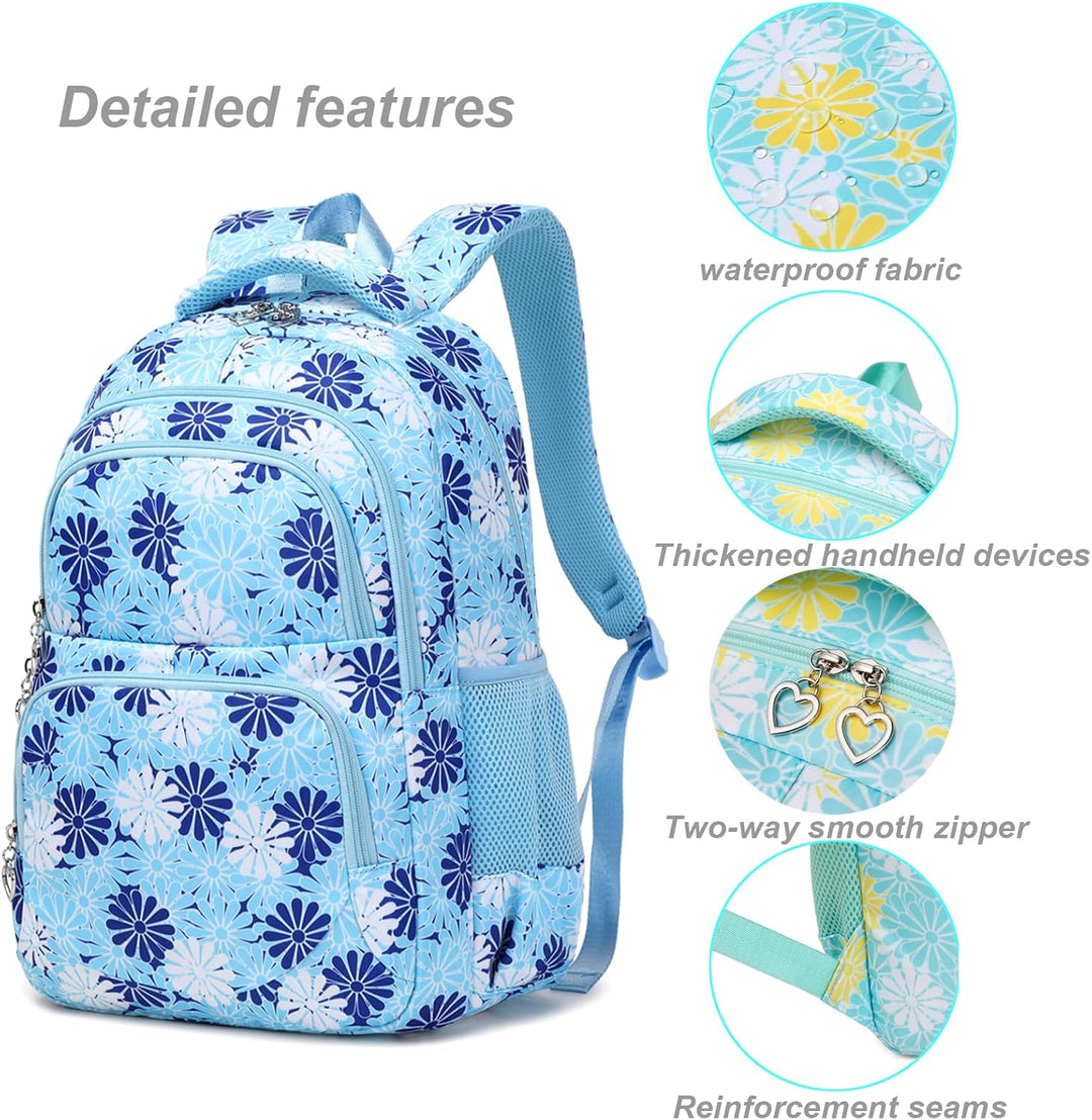 ZHIERNA Schulrucksack Mädchen Teenager Schule Rucksack Damen Schulranzen Kinder Schultasche mit Lunc
